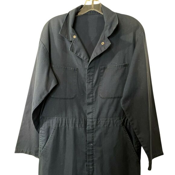 Vtg Workwear Outfitters‎ Blue Mechanic Coveralls Jumpsuit Boiler One-piece Sz 40 - Picture 2 of 7